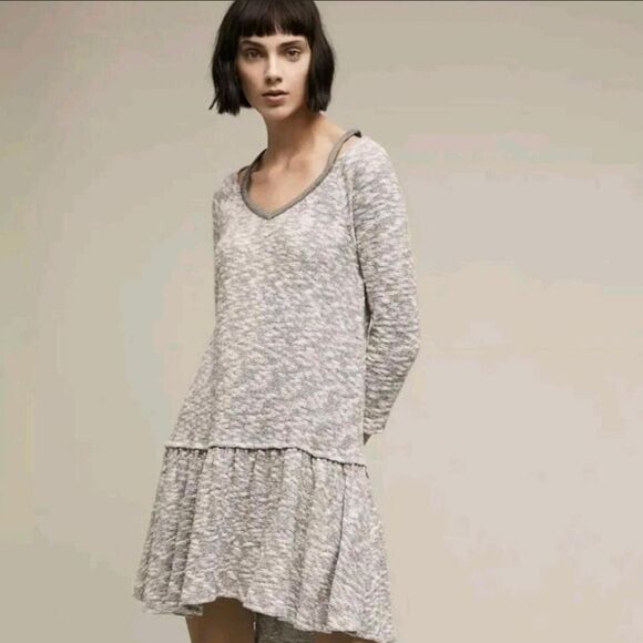 Saturday Sunday Anthropologie Anka Drop Wiast Textured Knit Mini Dress Size XS - Picture 1 of 6